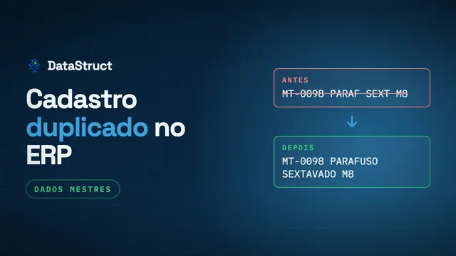 Duplicidade de cadastro de materiais: saneamento da base